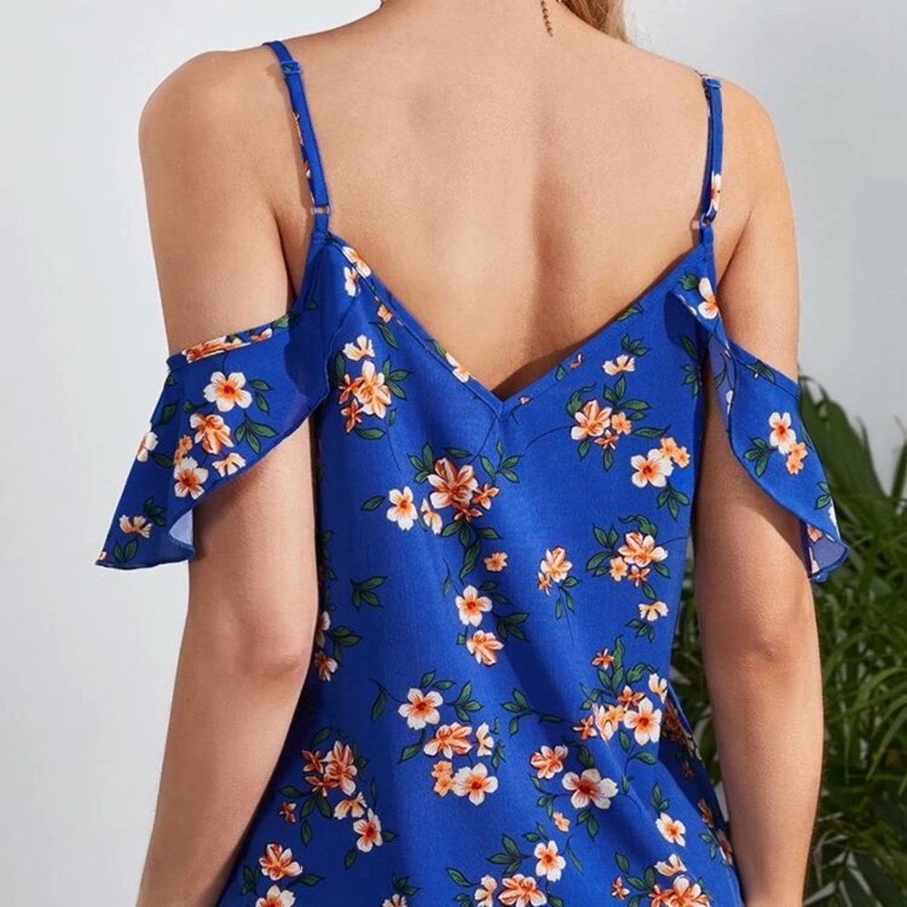 Cold Shoulder Floral Top